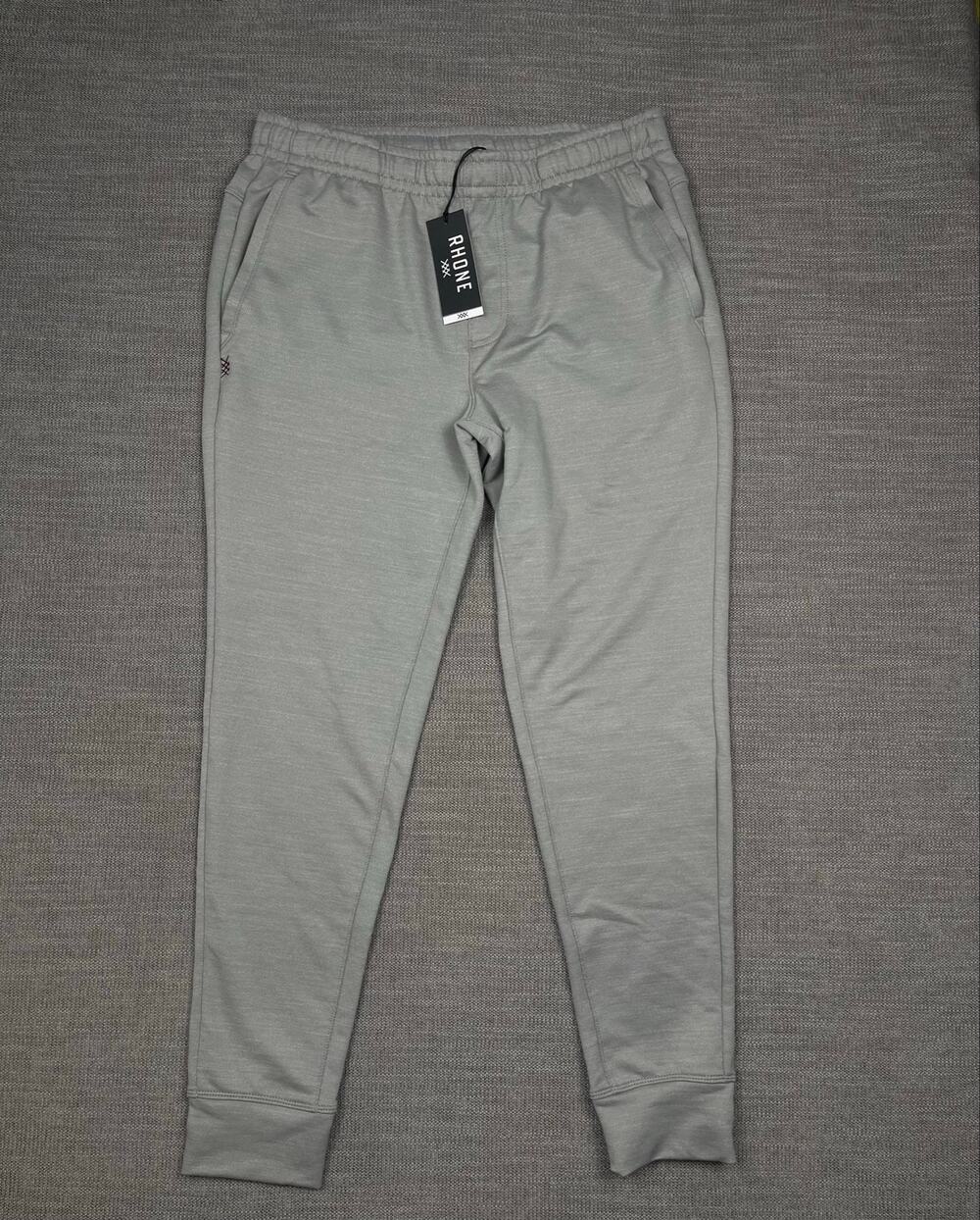 Rhone Joggers Mens Medium Gray Luxe Knit Performance Tapered Sweatpants